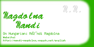 magdolna mandi business card